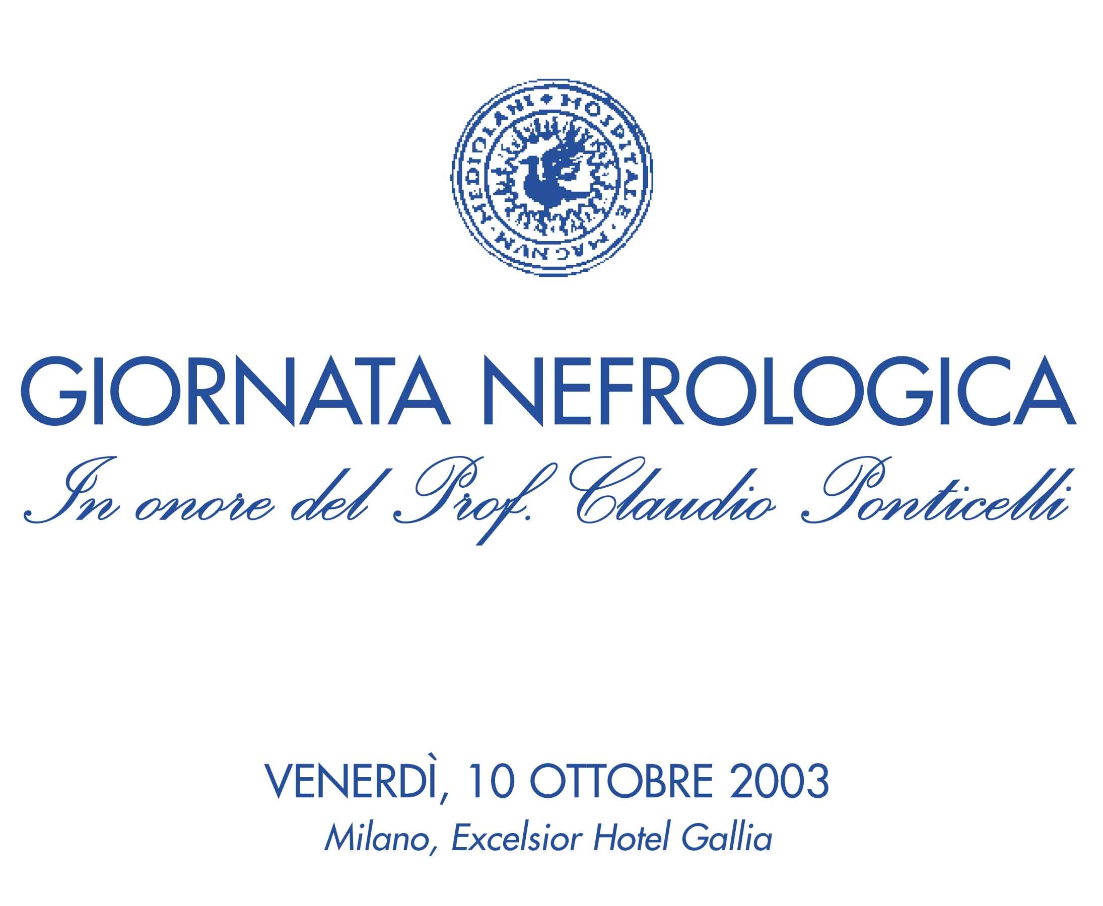 Giornata Nefrologica "in onore del Prof Claudio Ponticelli"